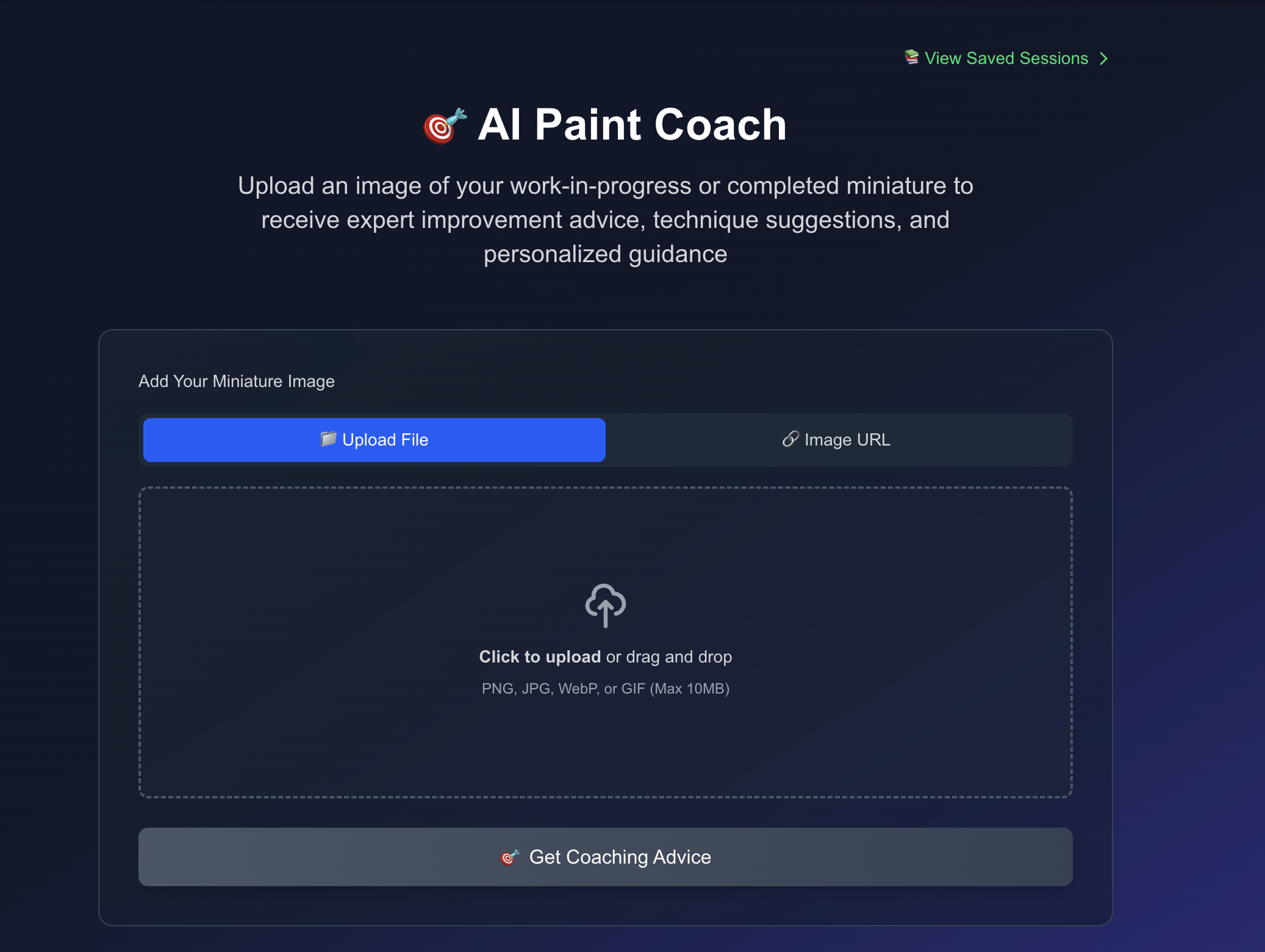 AI Paint Coach Interface