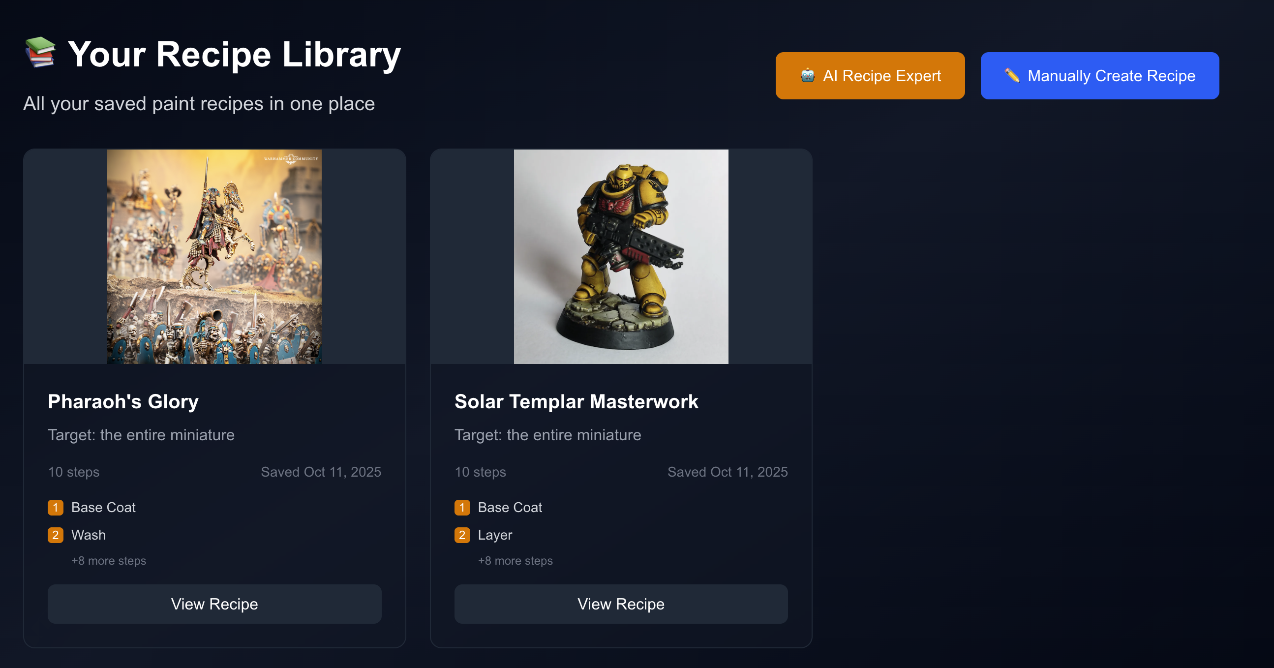 Recipe Library